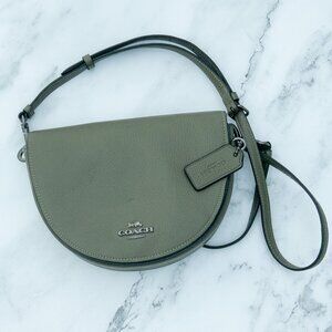 Coach Ellen Crossbody Pebble Leather Purse in an Olive Green - EUC